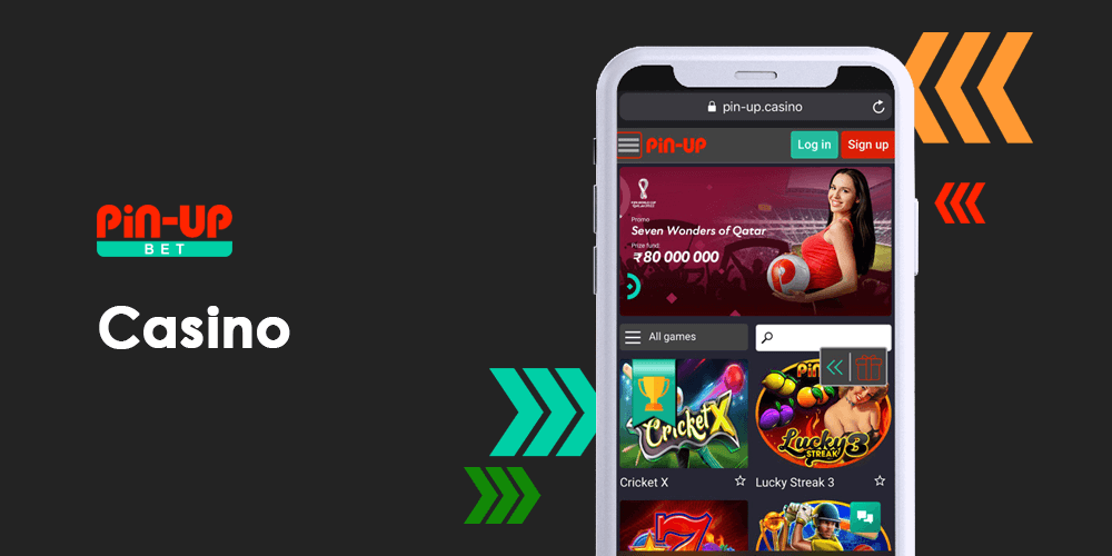 A list with Pin-Up Bet App cool games online on your smartphone.