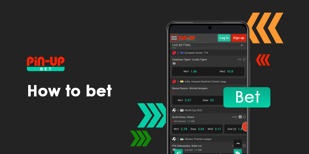 Short manual how to place a bet after logging in to Pin-Up Bet App